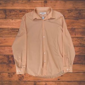 Perry Ellis Men’s Long sleeve Button Down Size 16 34/35 Orange
